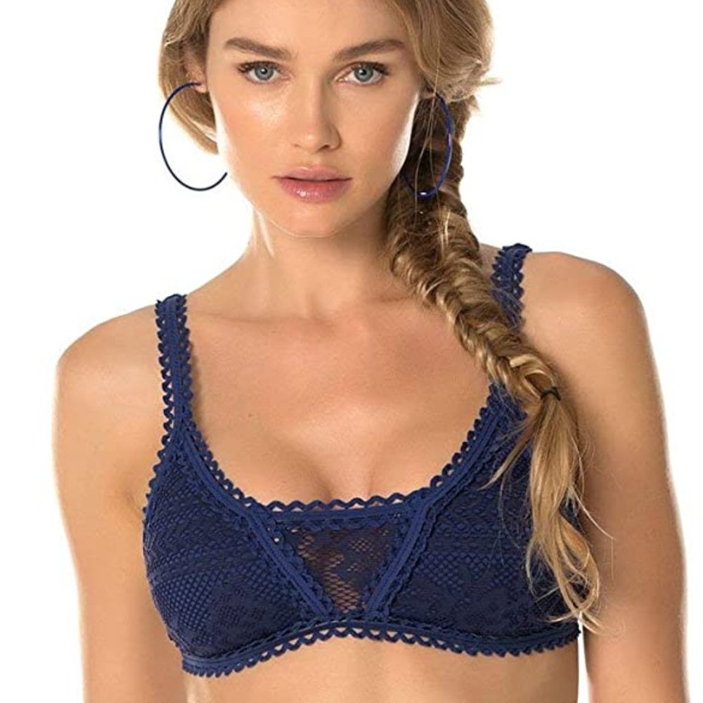 Becca by Rebecca Virtue Prairie Rose Off the Shoulder Bikini Top NWT